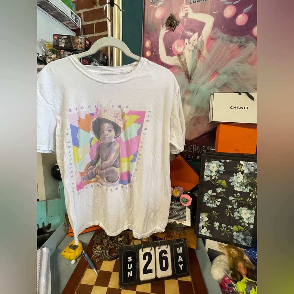 The Notorious B.I.G. Oversized Fit H&M T-shirt Small Cream